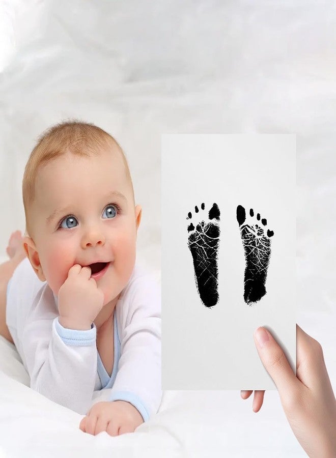 Sproutlets Premium Inkless Monthly Milestone Cards Kit - Elegant Baby Hand and Footprint Keepsake Set with 6 Luxurious A5 Sized Cards, 4 Inkless Towelette - Non Toxic and Safe (Black) - Image 1